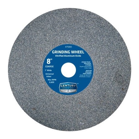 Century Drill & Tool Century Drill 75883 Grinding Wheel 8" Dia. Universal Arbor 36 Grit Aluminum Oxide 75883